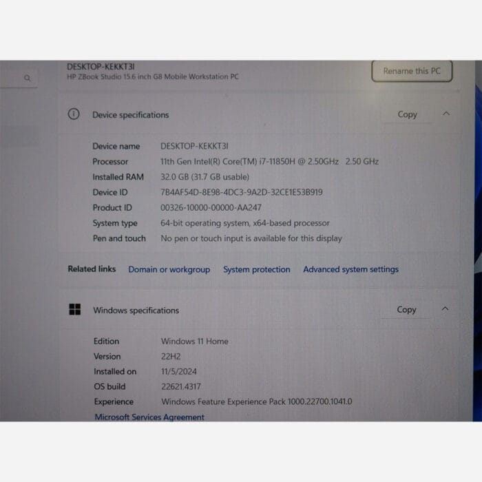 refurbished HP ZBook Studio G8