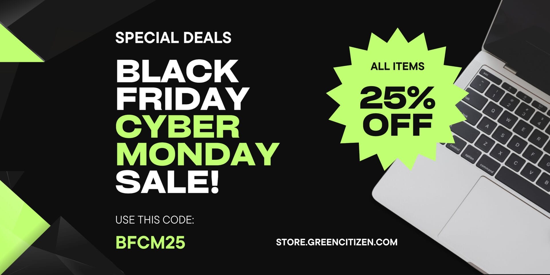 Black Friday Cyber Monday Sale Banner (1000 x 250 px)