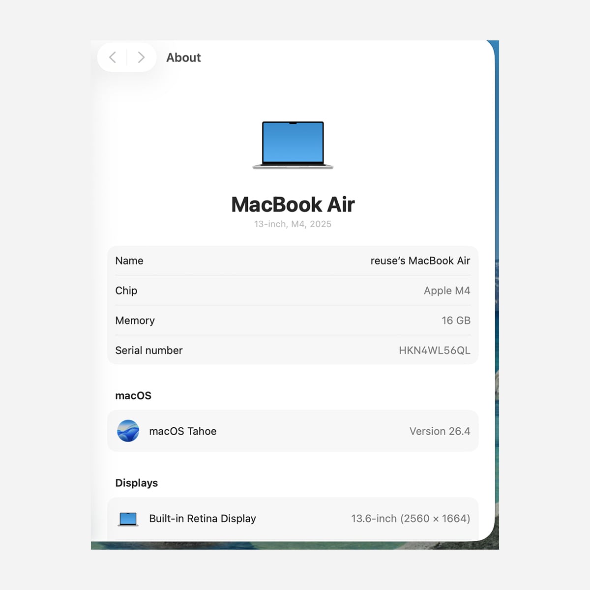 Refurbished Apple 2025 MacBook Air M4 16GB 512GB